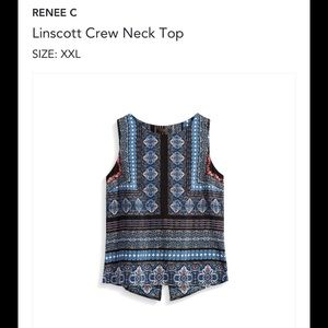 Renee C Linscott Crew Neck Top